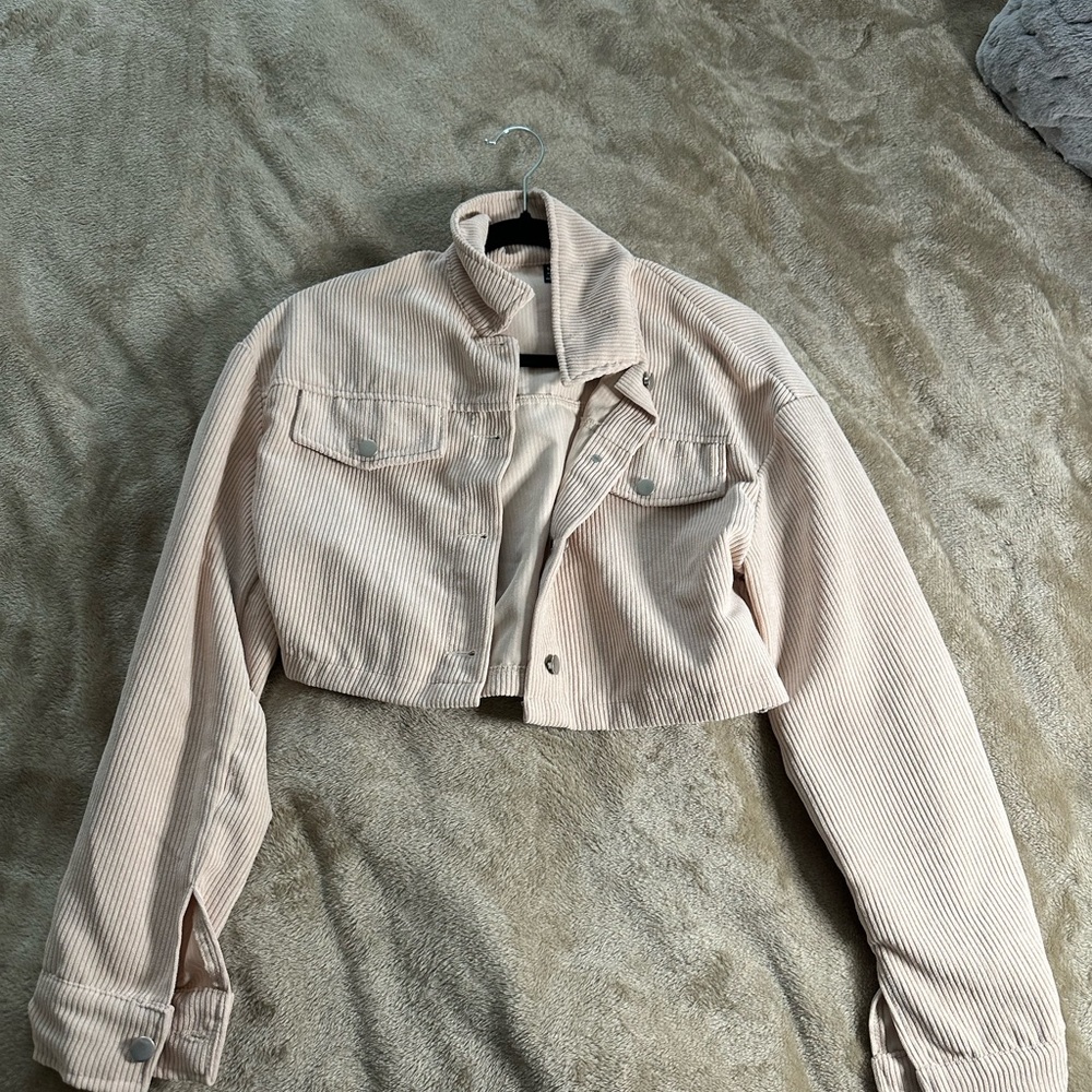 SHEIN Cream Jean Jacket Classic Design